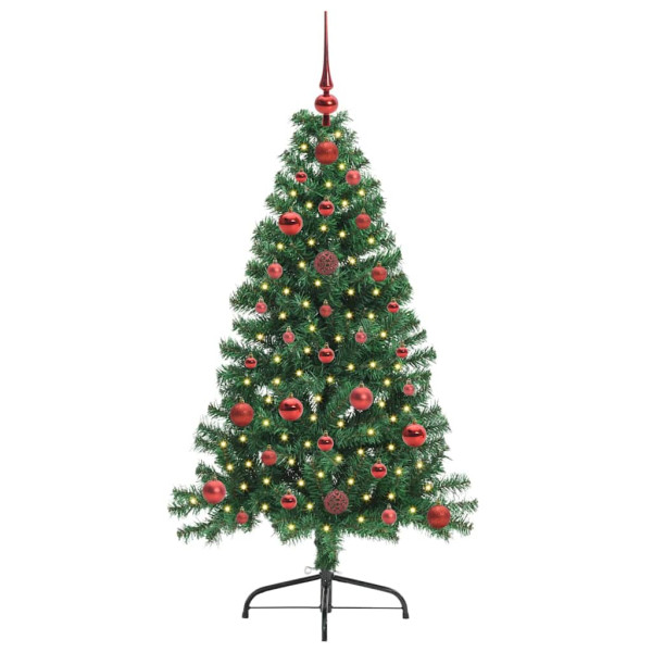 Árbol de Navidad Artificial Preiluminado Verde 120 cm PVC M 3