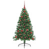 Árbol de Navidad Artificial Preiluminado Verde 120 cm PVC 3