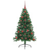 Árbol de Navidad Artificial Preiluminado Verde 120 cm PVC 4
