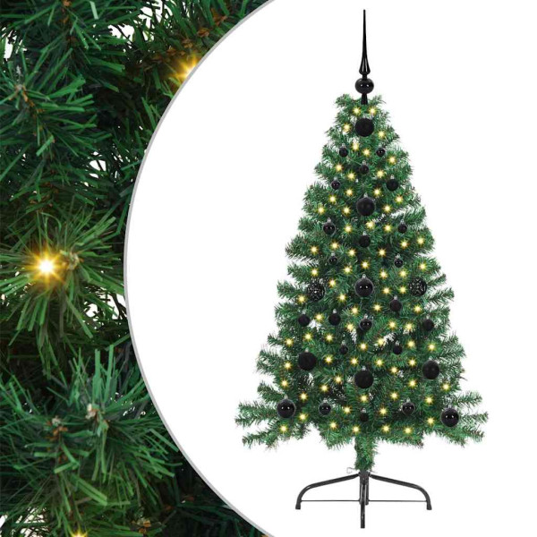 Árbol de Navidad Artificial Preiluminado Verde 120 cm PVC M 2
