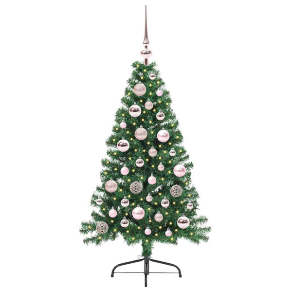 Árbol de Navidad Artificial Preiluminado Verde 120 cm PVC M 3