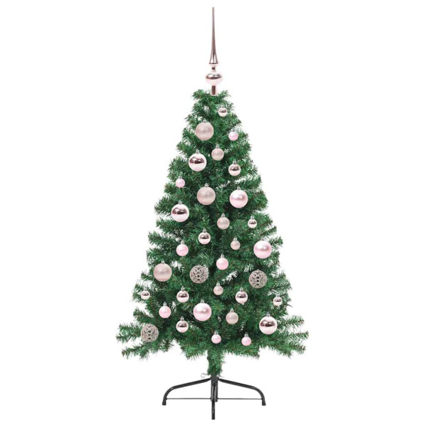 Árbol de Navidad Artificial Preiluminado Verde 120 cm PVC M 4