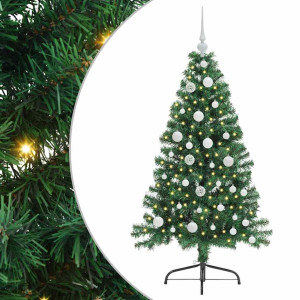 Árbol de Navidad Artificial Preiluminado Verde 120 cm PVC H