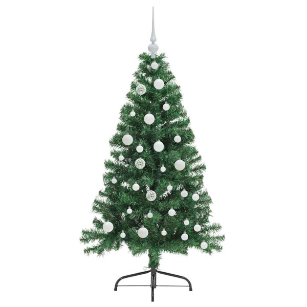 Árbol de Navidad Artificial Preiluminado Verde 120 cm PVC M 4
