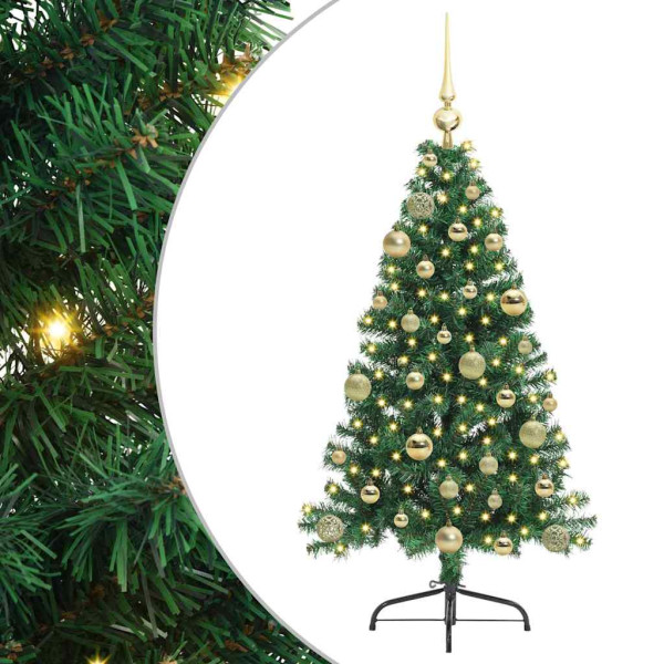Árbol de Navidad Artificial Preiluminado Verde 120 cm PVC M 2