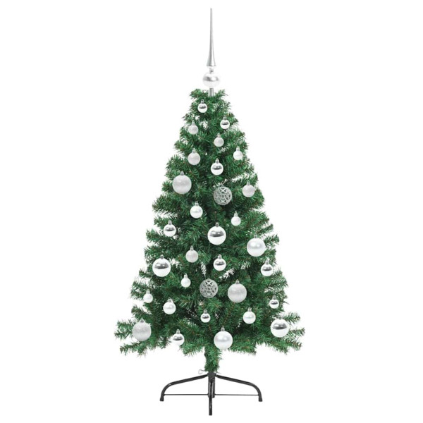 Árbol de Navidad Artificial Preiluminado Verde 120 cm PVC M 4