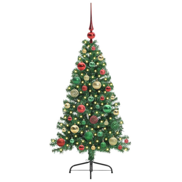Árbol de Navidad Artificial Preiluminado Verde 120 cm PVC M 3