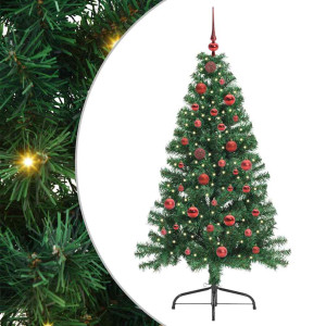 Árbol de Navidad Artificial Preiluminado Verde 150 cm PVC H