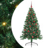 Árbol de Navidad Artificial Preiluminado Verde 150 cm PVC 2