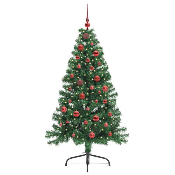 Árbol de Navidad Artificial Preiluminado Verde 150 cm PVC M 3