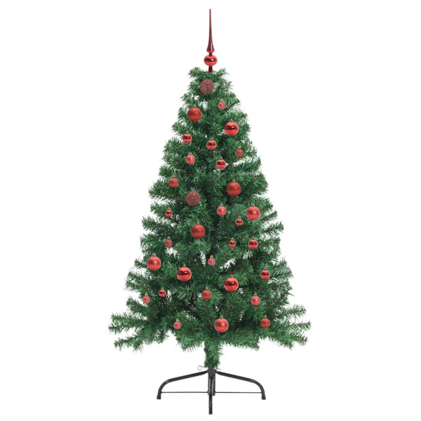 Árbol de Navidad Artificial Preiluminado Verde 150 cm PVC M 4