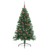 Árbol de Navidad Artificial Preiluminado Verde 150 cm PVC 4