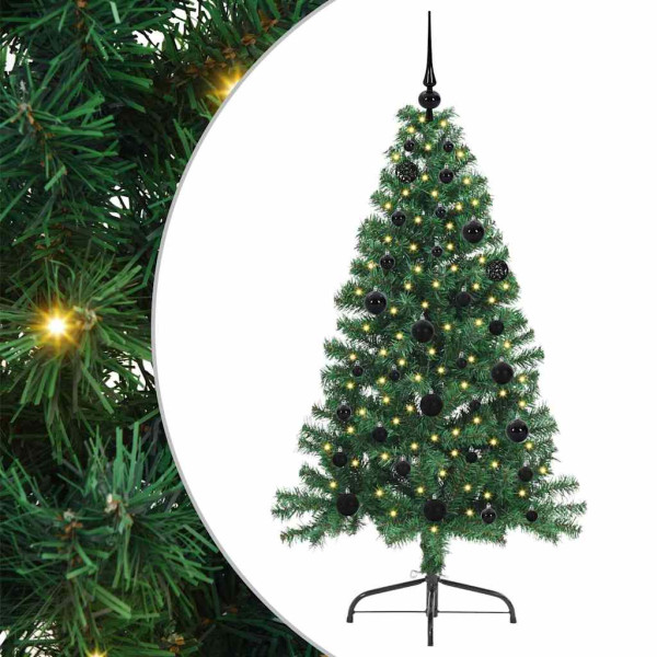 Árbol de Navidad Artificial Preiluminado Verde 150 cm PVC M 2