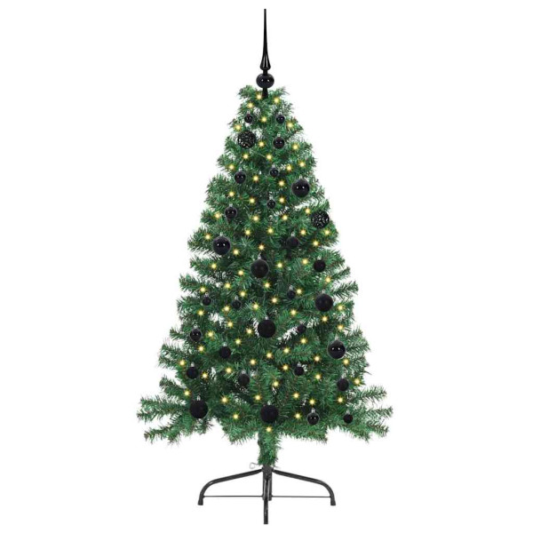 Árbol de Navidad Artificial Preiluminado Verde 150 cm PVC M 3