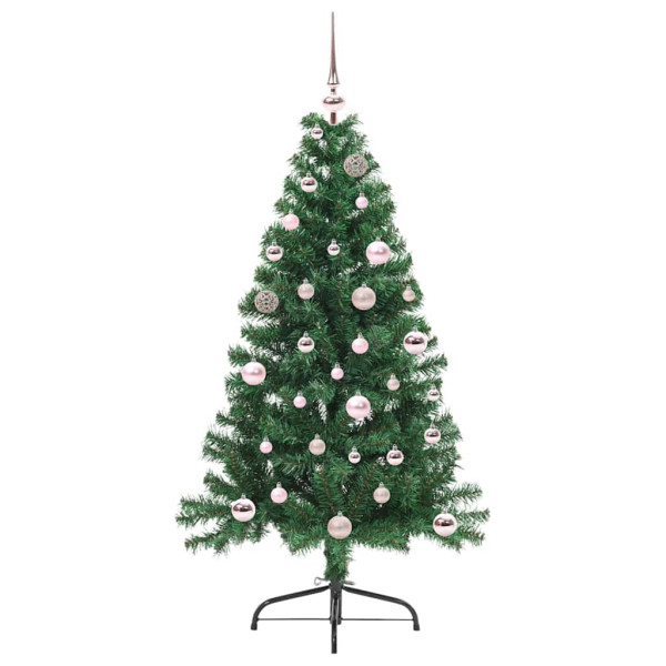 Árbol de Navidad Artificial Preiluminado Verde 150 cm PVC M 3