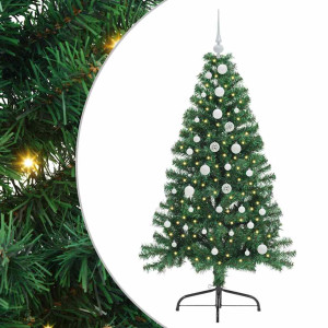 Árbol de Navidad Artificial Preiluminado Verde 150 cm PVC H