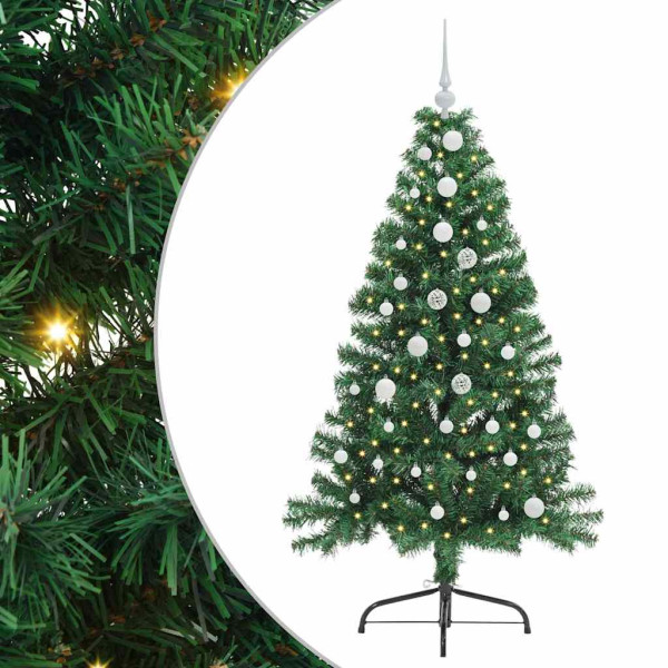Árbol de Navidad Artificial Preiluminado Verde 150 cm PVC M 2