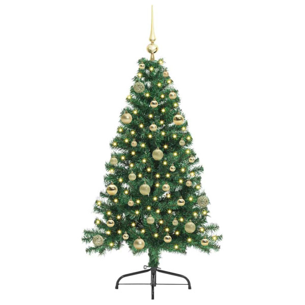Árbol de Navidad Artificial Preiluminado Verde 150 cm PVC M 3