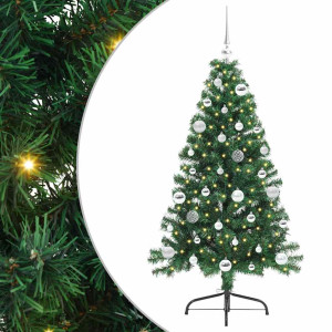 Árbol de Navidad Artificial Preiluminado Verde 150 cm PVC H
