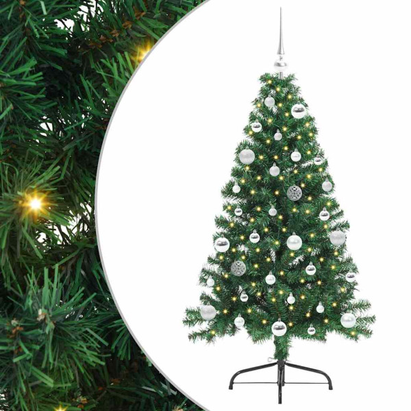 Árbol de Navidad Artificial Preiluminado Verde 150 cm PVC M 2