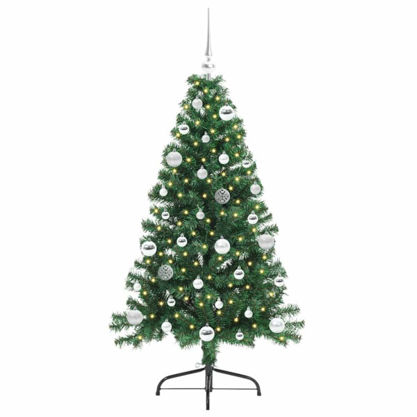 Árbol de Navidad Artificial Preiluminado Verde 150 cm PVC M 3