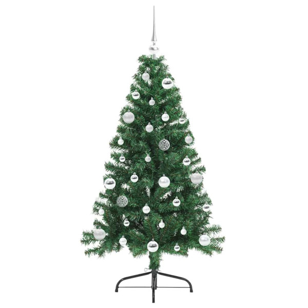 Árbol de Navidad Artificial Preiluminado Verde 150 cm PVC M 4