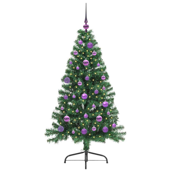Árbol de Navidad Artificial Preiluminado Verde 150 cm PVC M 3