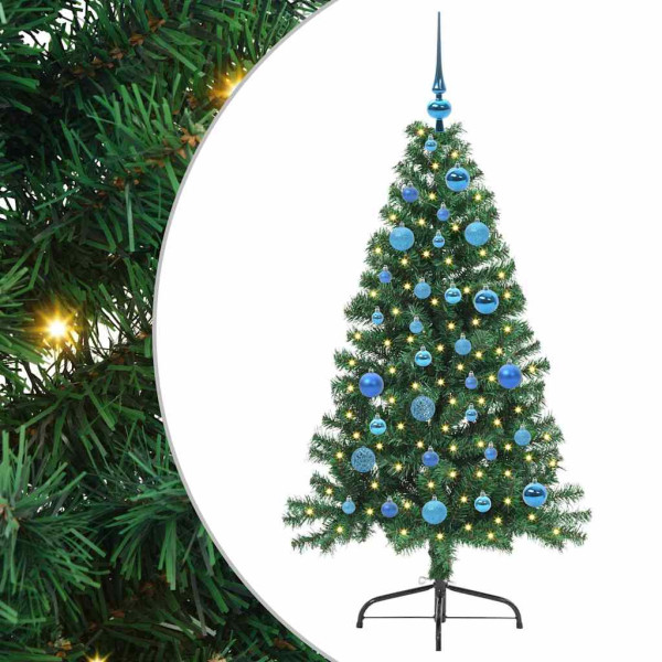 Árbol de Navidad Artificial Preiluminado Verde 150 cm PVC M 2