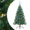 Árbol de Navidad Artificial Preiluminado Verde 150 cm PVC 2