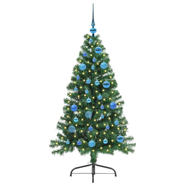 Árbol de Navidad Artificial Preiluminado Verde 150 cm PVC M 3