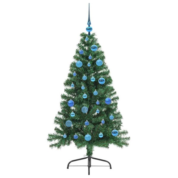 Árbol de Navidad Artificial Preiluminado Verde 150 cm PVC M 4
