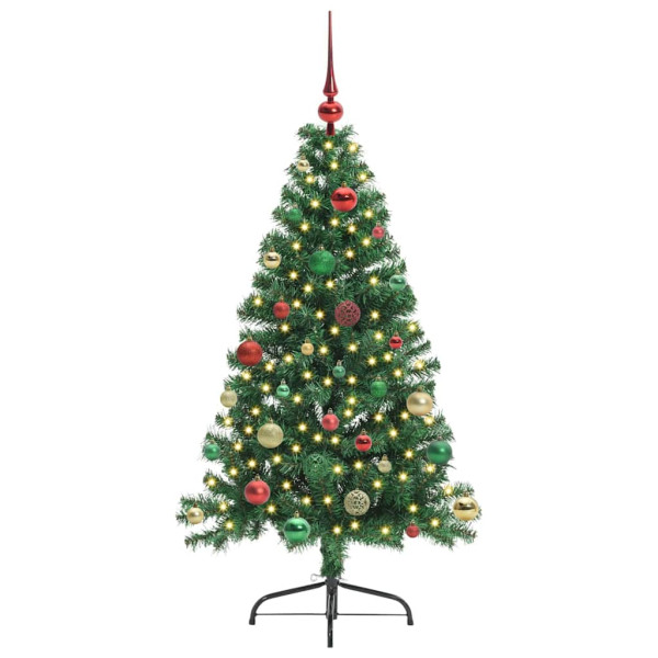 Árbol de Navidad Artificial Preiluminado Verde 150 cm PVC M 3