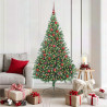 Árbol de Navidad Artificial Preiluminado Verde 180 cm PVC 1