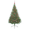 Árbol de Navidad Artificial Preiluminado Verde 180 cm PVC 3
