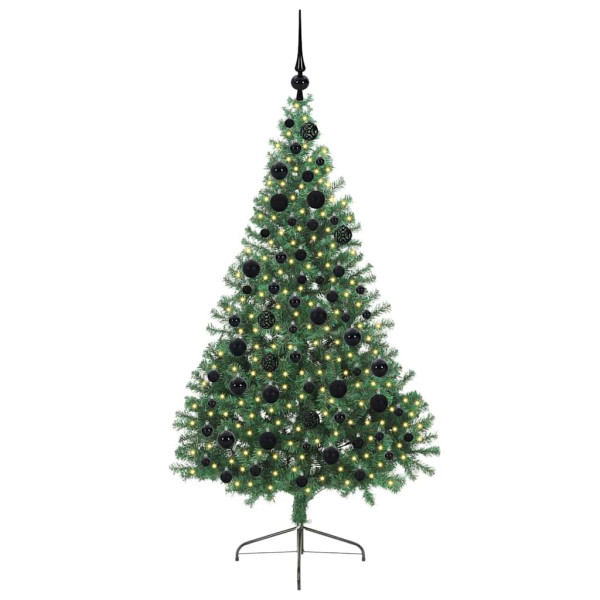 Árbol de Navidad Artificial Preiluminado Verde 180 cm PVC M 3
