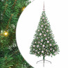 Árbol de Navidad Artificial Preiluminado Verde 180 cm PVC 2