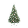 Árbol de Navidad Artificial Preiluminado Verde 180 cm PVC 3