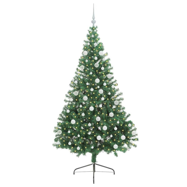 Árbol de Navidad Artificial Preiluminado Verde 180 cm PVC M 3