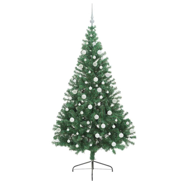 Árbol de Navidad Artificial Preiluminado Verde 180 cm PVC M 4