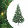 Árbol de Navidad Artificial Preiluminado Verde 180 cm PVC 2