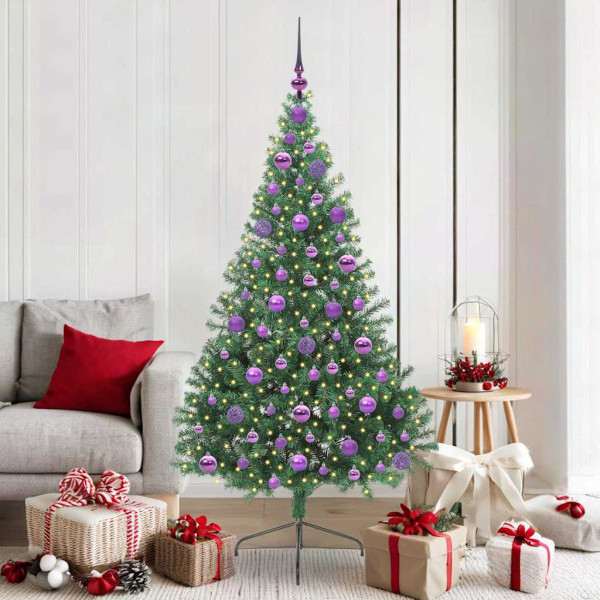 Árbol de Navidad Artificial Preiluminado Verde 180 cm PVC D