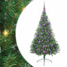 Árbol de Navidad Artificial Preiluminado Verde 180 cm PVC 2