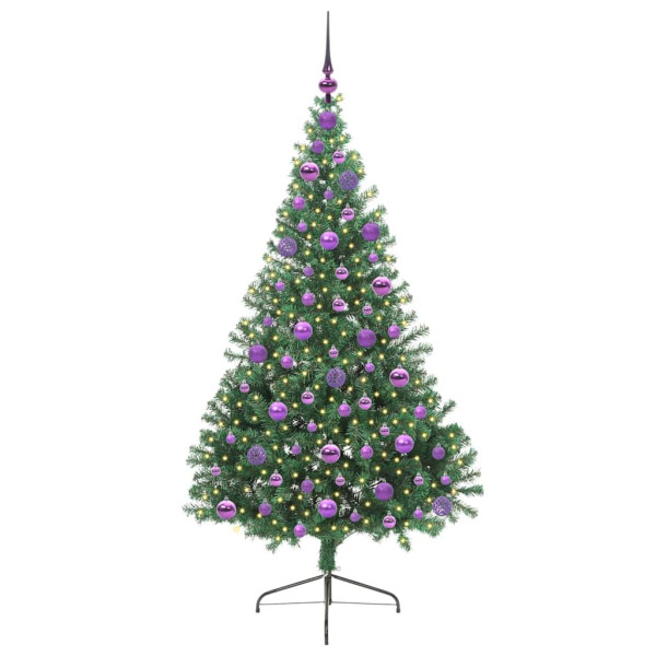 Árbol de Navidad Artificial Preiluminado Verde 180 cm PVC M 3