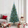 Árbol de Navidad Artificial Preiluminado Verde 180 cm PVC 1
