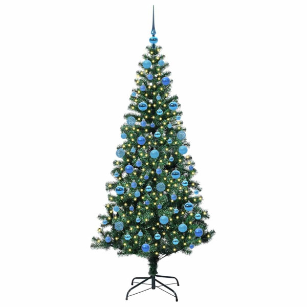Árbol de Navidad Artificial Preiluminado Verde 180 cm PVC M 3