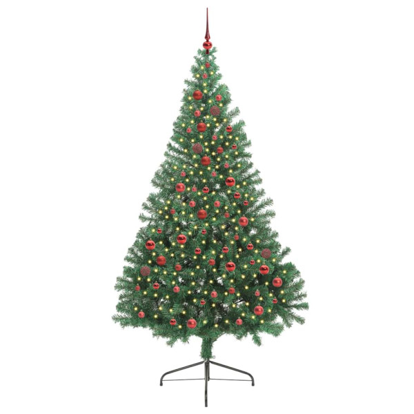 Árbol de Navidad Artificial Preiluminado Verde 210 cm PVC M 3