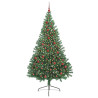 Árbol de Navidad Artificial Preiluminado Verde 210 cm PVC 3