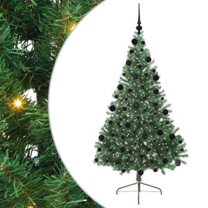 Árbol de Navidad Artificial Preiluminado Verde 210 cm PVC H