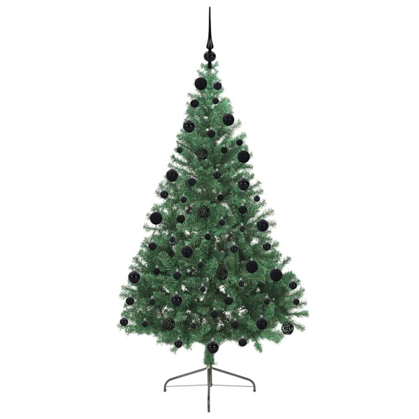 Árbol de Navidad Artificial Preiluminado Verde 210 cm PVC M 4