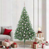 Árbol de Navidad Artificial Preiluminado Verde 210 cm PVC 1